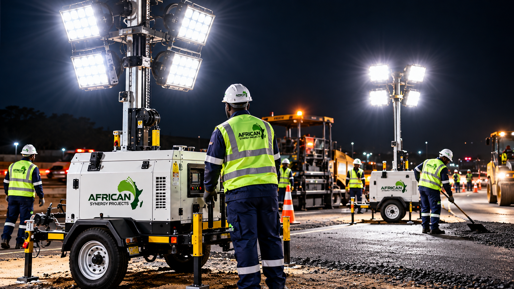Mobile lighting tower hire for night-shift construction work