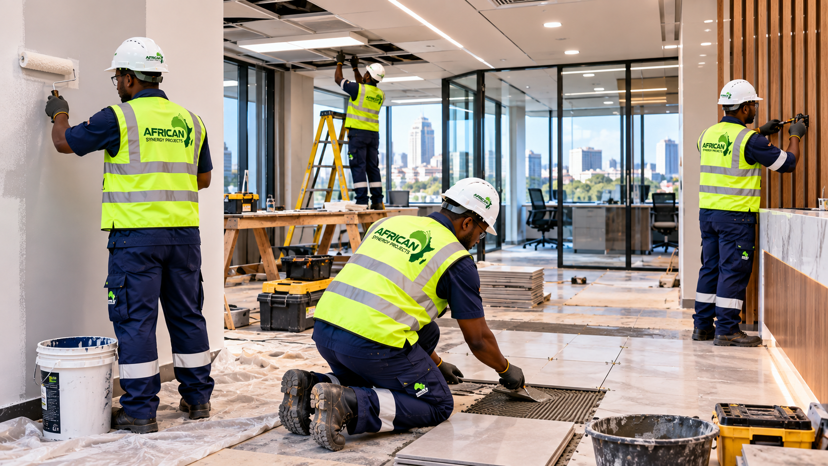 Commercial office renovation project delivered by African Synergy Projects