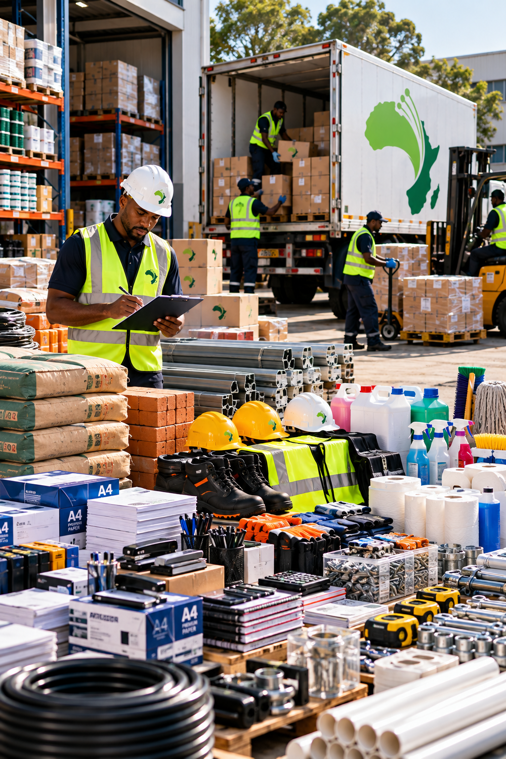 General supply of construction materials, PPE, and industrial supplies